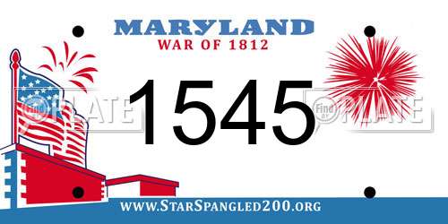 1545 Maryland License Plate