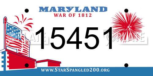 15451 Maryland License Plate