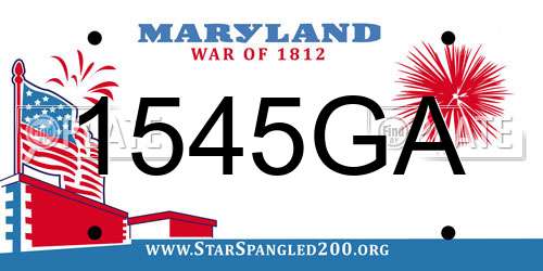 1545GA Maryland License Plate
