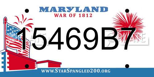 15469B7 Maryland License Plate