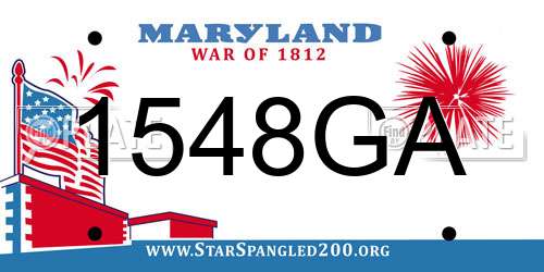 1548GA Maryland License Plate