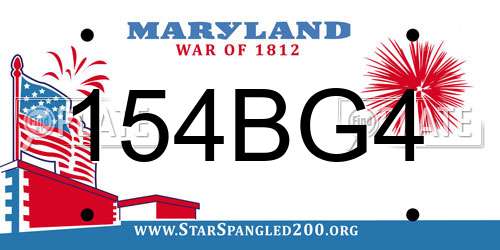 154BG4 Maryland License Plate