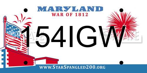 154IGW Maryland License Plate