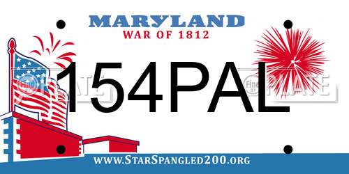 154PAL Maryland License Plate