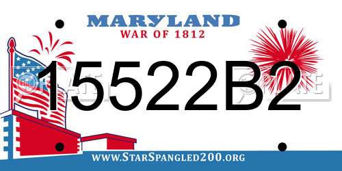 15522B2 Maryland License Plate