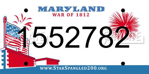 1552782 Maryland License Plate