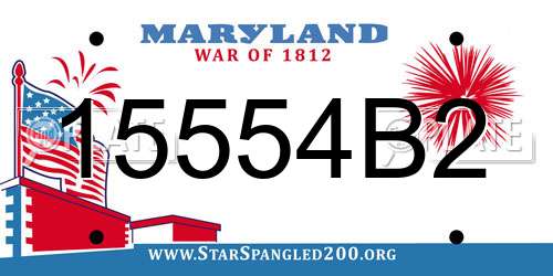 15554B2 Maryland License Plate