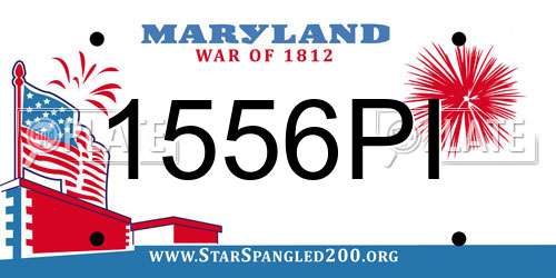 1556PI Maryland License Plate