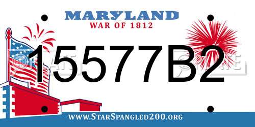 15577B2 Maryland License Plate
