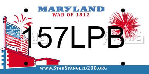 157LPB Maryland License Plate