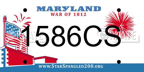 1586CS Maryland License Plate