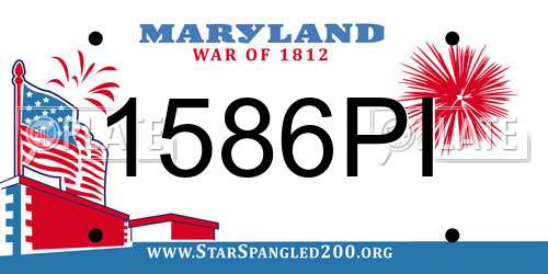 1586PI Maryland License Plate