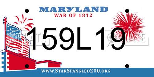 159L19 Maryland License Plate
