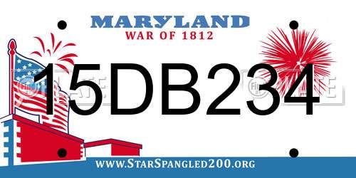 15DB234 Maryland License Plate