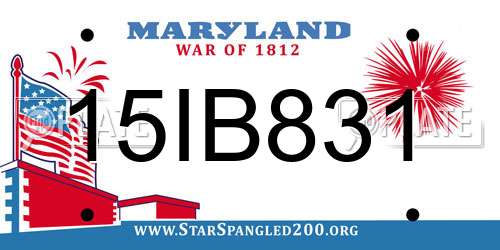 15IB831 Maryland License Plate