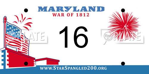 16 Maryland License Plate