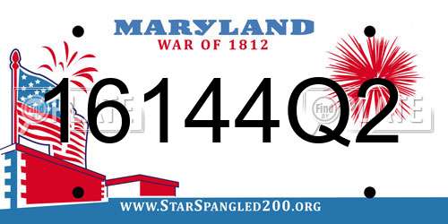 16144Q2 Maryland License Plate