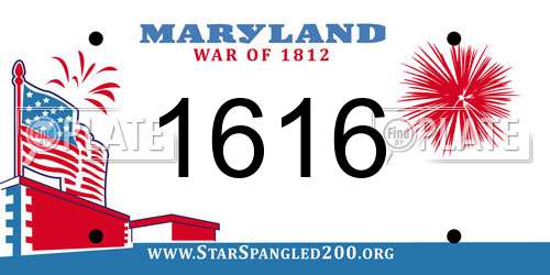 1616 Maryland License Plate