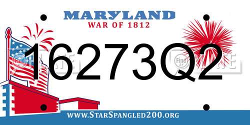 16273Q2 Maryland License Plate