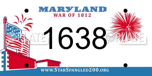 1638 Maryland License Plate