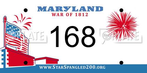 168 Maryland License Plate