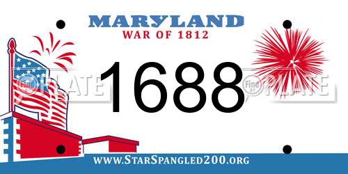 1688 Maryland License Plate
