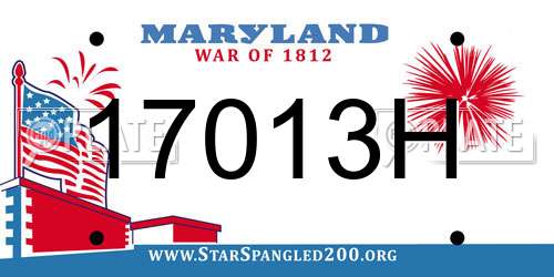 17013H Maryland License Plate