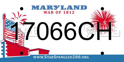 17066CH Maryland License Plate