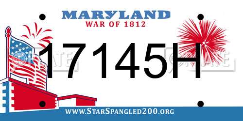 17145H Maryland License Plate