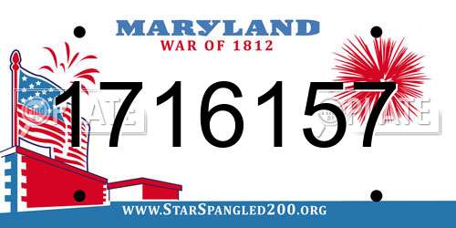 1716157 Maryland License Plate