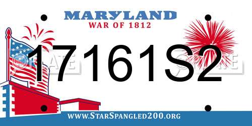 17161S2 Maryland License Plate