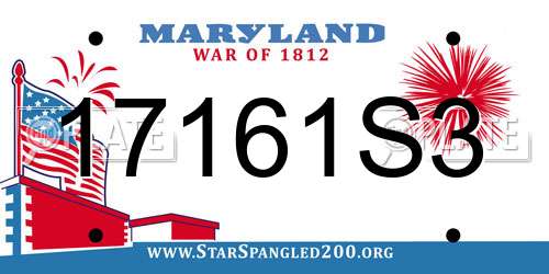 17161S3 Maryland License Plate