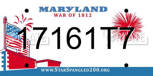 17161T7 Maryland License Plate