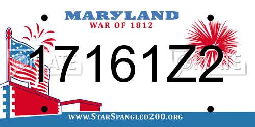 17161Z2 Maryland License Plate