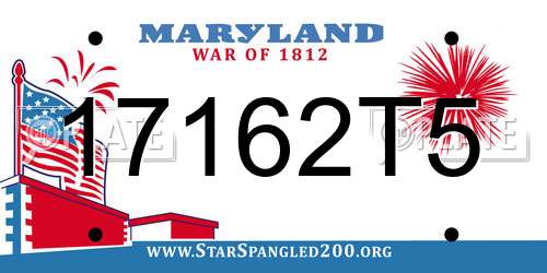 17162T5 Maryland License Plate