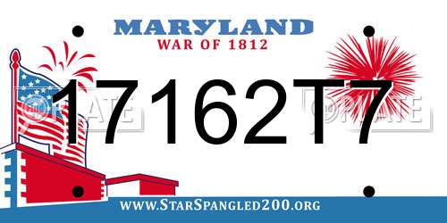 17162T7 Maryland License Plate