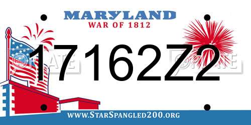 17162Z2 Maryland License Plate