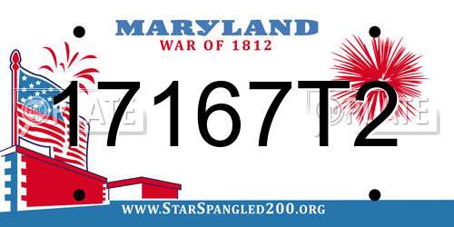 17167T2 Maryland License Plate