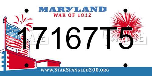 17167T5 Maryland License Plate