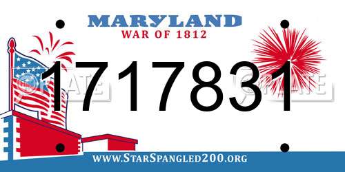 1717831 Maryland License Plate