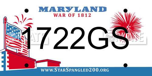 1722GS Maryland License Plate