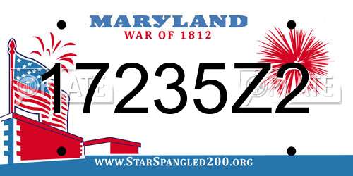 17235Z2 Maryland License Plate