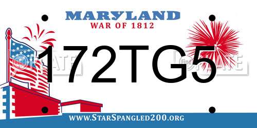172TG5 Maryland License Plate