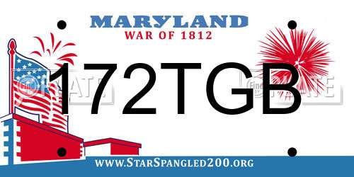 172TGB Maryland License Plate