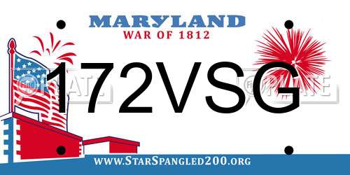 172VSG Maryland License Plate