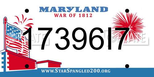 17396I7 Maryland License Plate