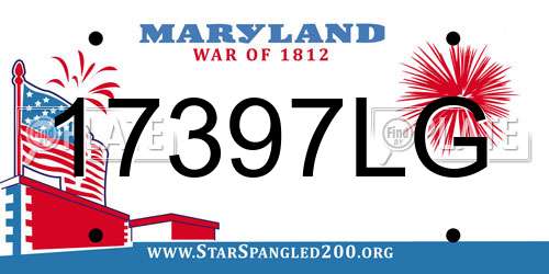 17397LG Maryland License Plate