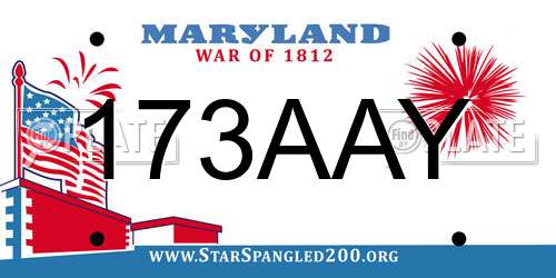 173AAY Maryland License Plate