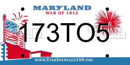 173TO5 Maryland License Plate