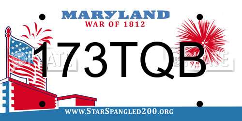 173TQB Maryland License Plate